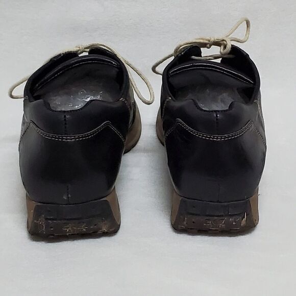 Anne klein 2 black leather lace-up oxford sneakers 10 - Picture 9 of 15